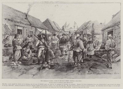 The Germans in China, Scene in the Main Street, Tsingtau, Kiao-Chau by Melton Prior